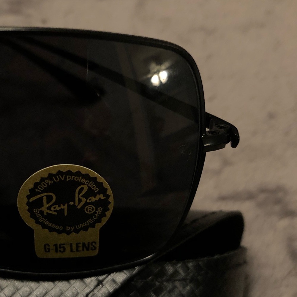 NWT Ray Bans Square G-15 black on black - Picture 7 of 8